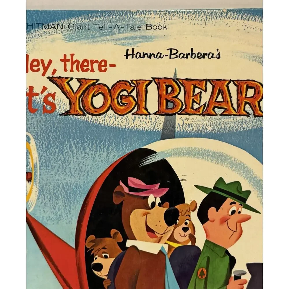 Vintage 1964 Hanna-Barbera Mel Crawford HEY THERE IT'S YOGI BEAR Big Golden Book